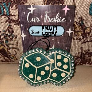 Green Dice Car Freshener